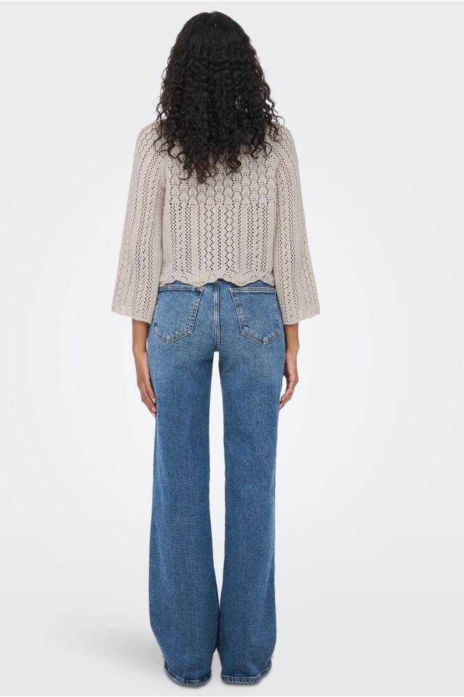 ONLNOLA LIFE 3/4 PULLOVER KNT NOOS 15233173 FEATHER GRAY